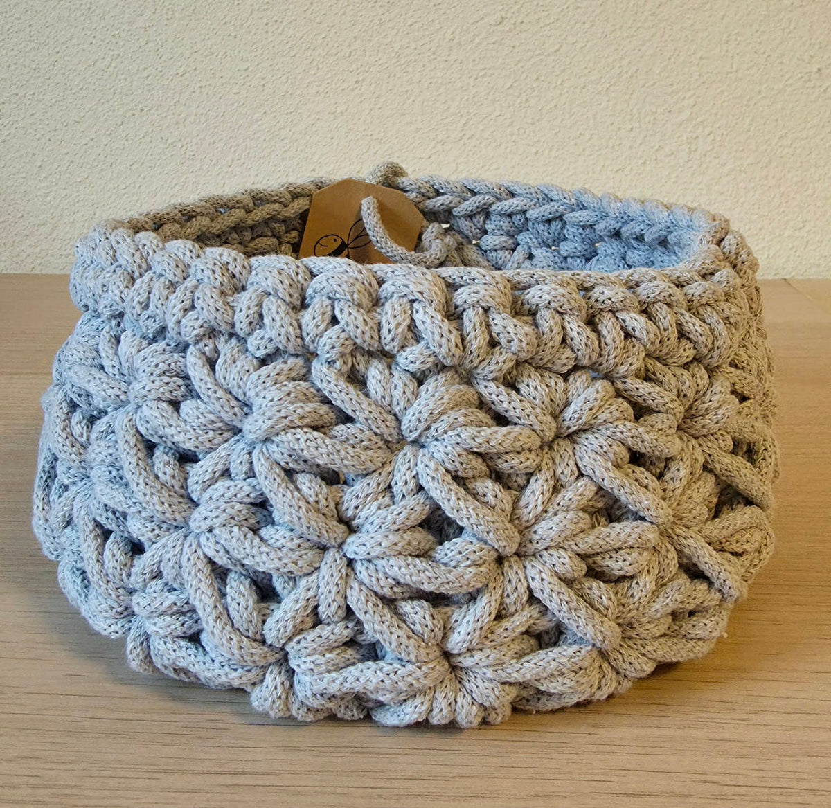 Korb Jasmin Hellgrau